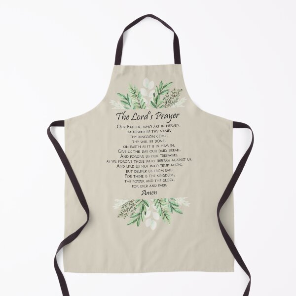 Item preview, The Lord's Prayer Watercolor Green Foliage - Our Father from Matthew 6:9-13 designed and sold by Home Decor Print Studio.