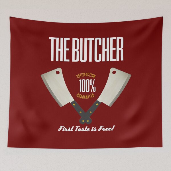 Item preview, The Butcher - First Taste is Free! designed and sold by RockRebelRules.