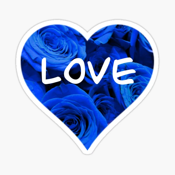 Sticker Puffy Bisounours bleu - I Love Rose