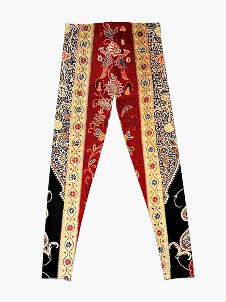 Alternate view of Antique Persian Silk Rashti-Duzi Print Leggings