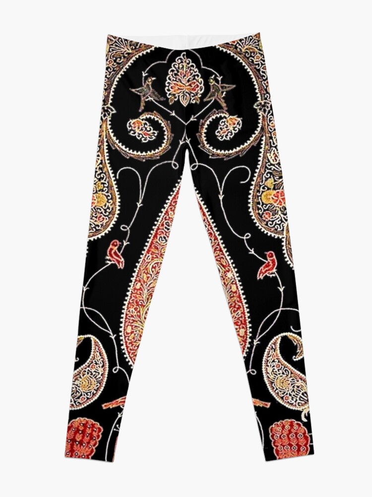 Alternate view of Antique Persian Silk Rashti-Duzi Print Leggings
