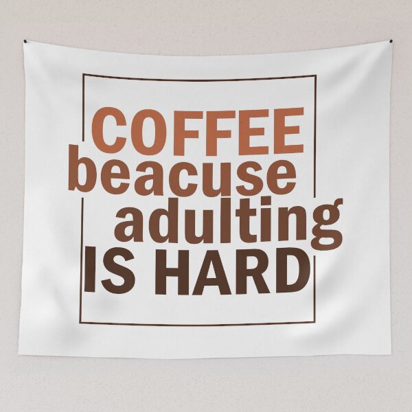 Item preview, Coffee because adulting is hard. designed and sold by Mandala & More.