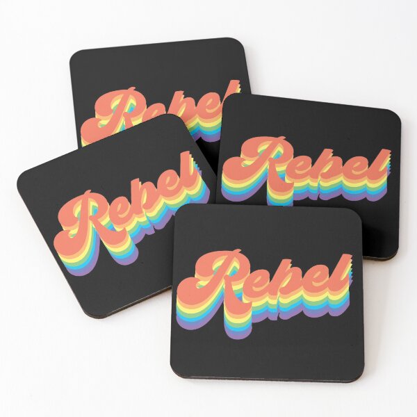 Item preview, Rainbow Rebel On Black Background designed and sold by grinningskull.