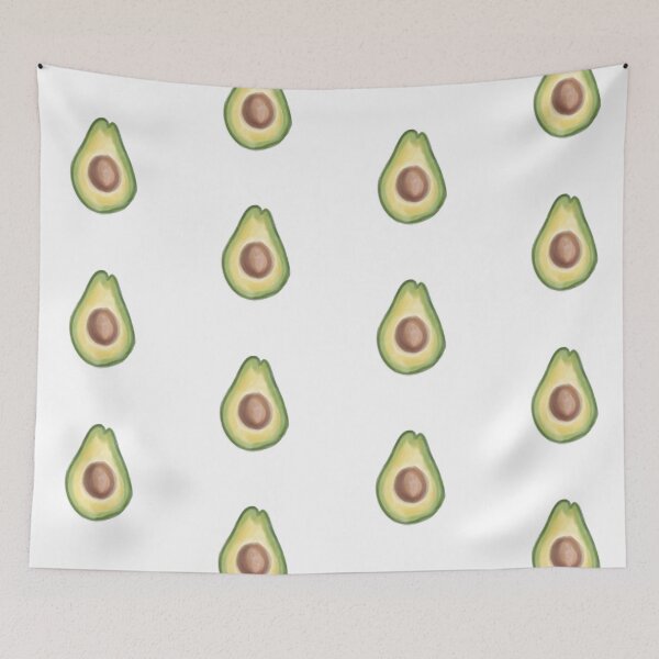 Item preview, Avocado gouache illustration designed and sold by creativef0x.
