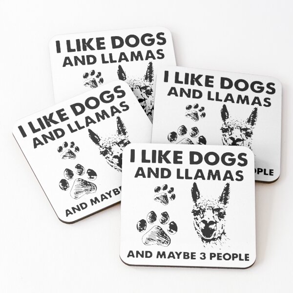 Item preview, I LIKE DOGS AND LLAMAS MAYBE 3 PEOPLE designed and sold by Emanuel48473.