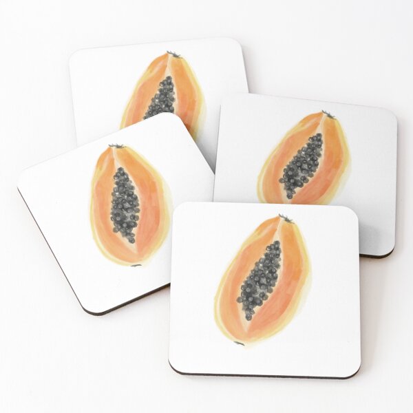 Item preview, Papaya gouache illustration designed and sold by creativef0x.