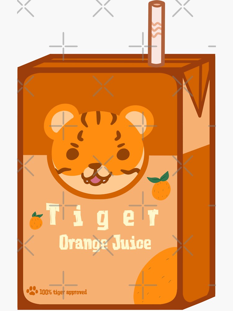 "Tiger Orange Juice" Sticker for Sale by TwistedZepher Redbubble