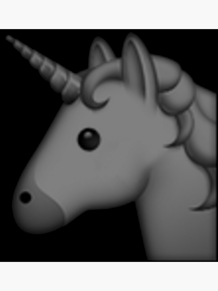 "Black Unicorn Emoji" Art Print by auroraborealis Redbubble