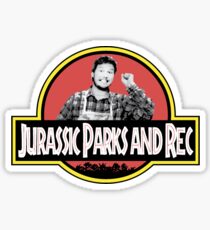jurassic parks and rec Sticker