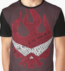 Gurren Lagann Typografie Grafik T-Shirt