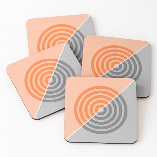Item preview, Tangerine gray circles designed and sold by Ninaeva.