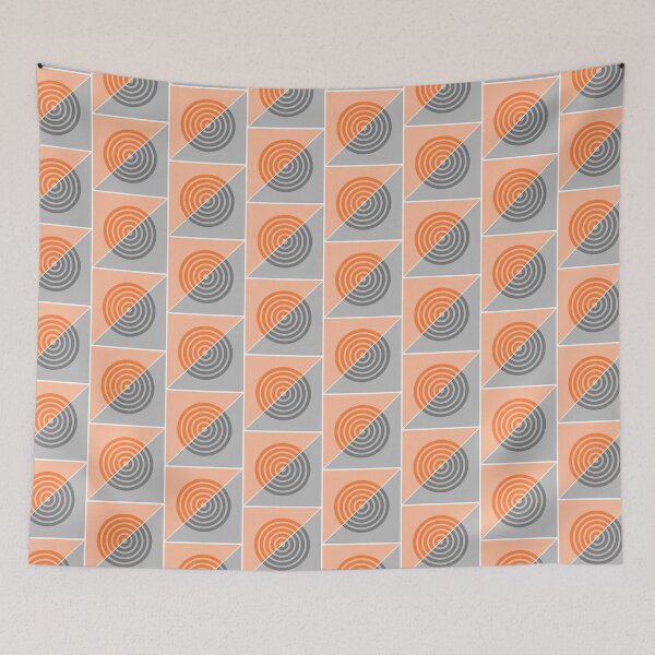 Item preview, Tangerine gray circles designed and sold by Ninaeva.
