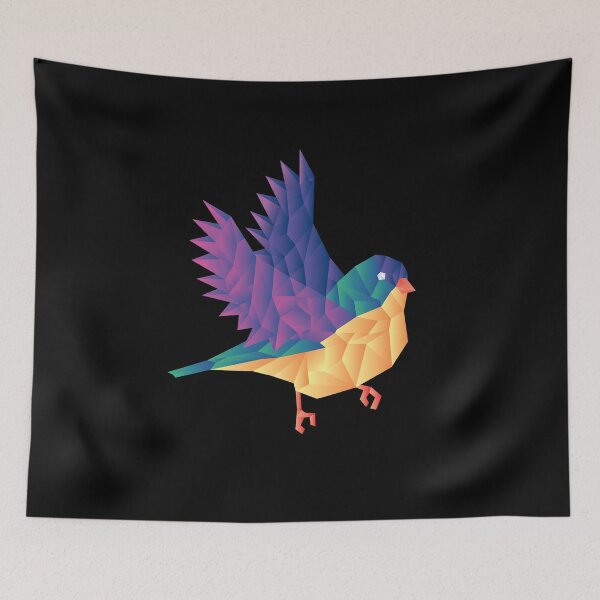 Item preview, Polygon Shape Multi Colored Bird Pattern Nature Wildlife designed and sold by Ofca.