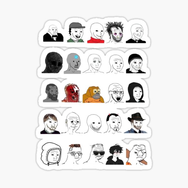 Rainbow Doomer Wojak Meme Sticker Sticker for Sale by Acid Graphics