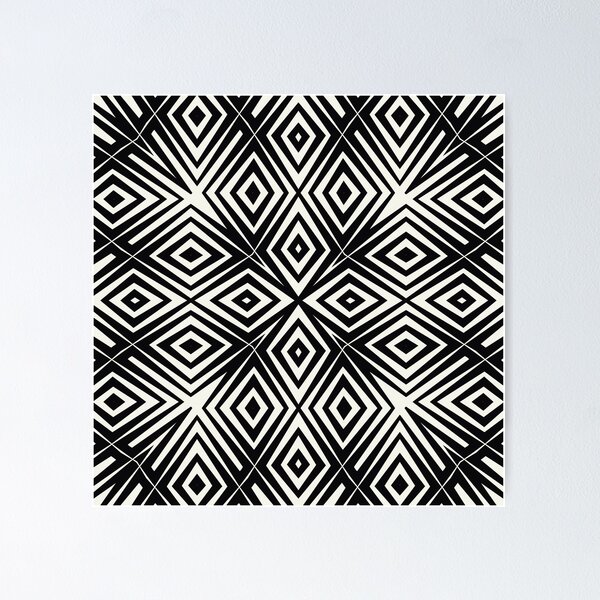 Item preview, Black and White Geometric Pattern No.49 designed and sold by venella.