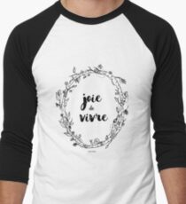 Lebensfreude! Baseballshirt für Männer