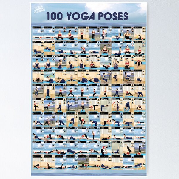 Hatha Yoga Poses Chart: 60 Common Yoga Poses and Their Names - A Reference  Guide to Yoga Asanas (Postures) -- 8.5 x 11