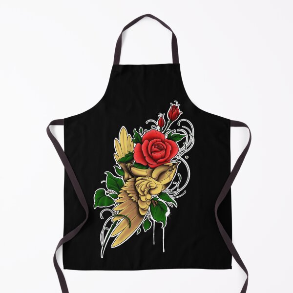 Item preview, New school golden bird and red roses designed and sold by HoreaCatalin.