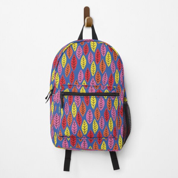 Item preview, Vibrant Leaf Print on blue designed and sold by ZoeChapman.
