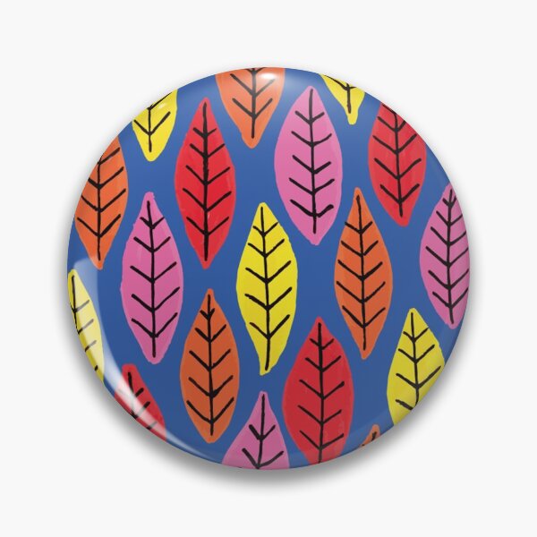 Item preview, Vibrant Leaf Print on blue designed and sold by ZoeChapman.