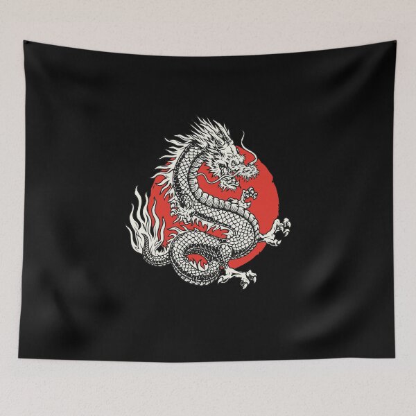 Item preview, Retro Japan Dragon Asian Dragon Style Dragon Tattoo Neon Dragon designed and sold by enjoytheshirt.