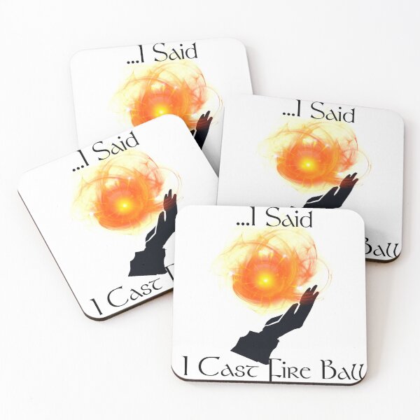 Item preview, '...I Said I Cast Fire Ball' Wizard black Logo designed and sold by Gadsbys-Geeky.