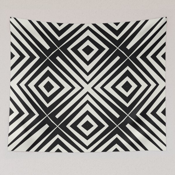 Item preview, Black and White Geometric Pattern No.50 designed and sold by venella.