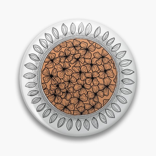 Item preview, Orange floral mandala designed and sold by Charlotte Milton.