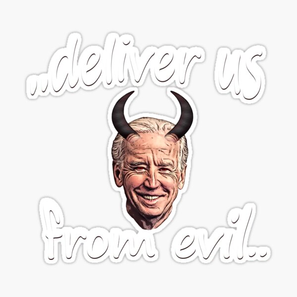 Let's Go Brandon! Joe Biden caricature premium sticker