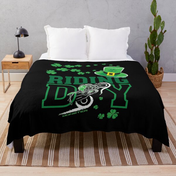 Item preview, St. Patrick's Day Monster Ride, Ducati Wheelie Design for Motorcycle Enthusiasts on dark by Etoide designed and sold by etoide.
