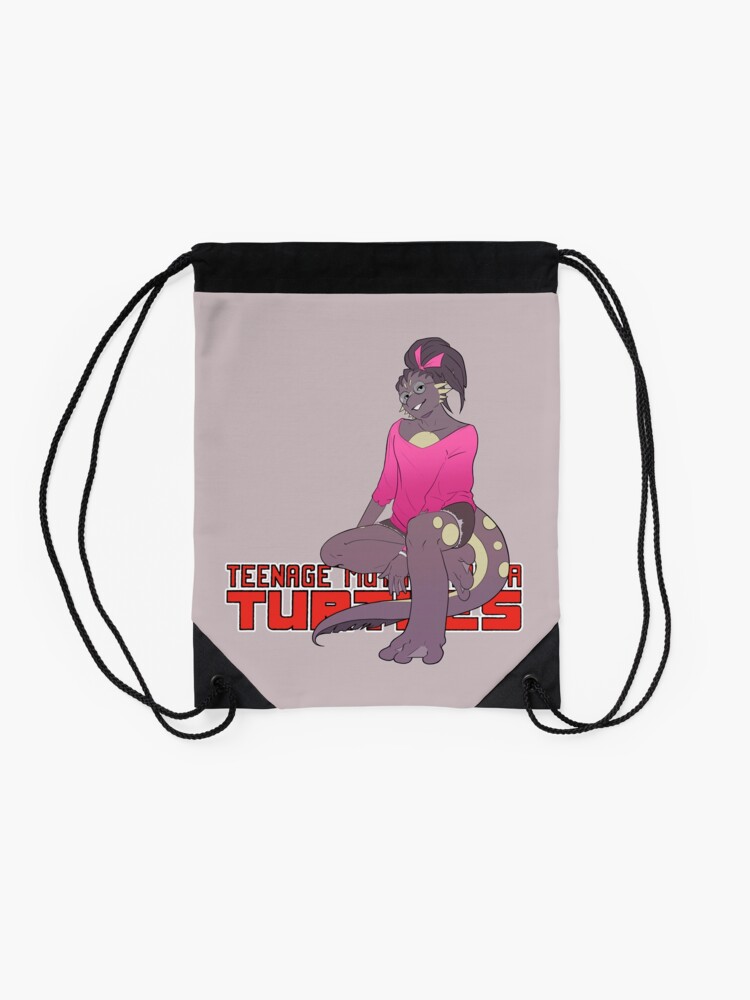 Alternate view of Mona Lisa TMNT Drawstring Bag