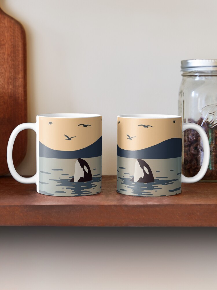 Orca Mug / Orca Illustration / Killer Whales Mug / Oceanlife 