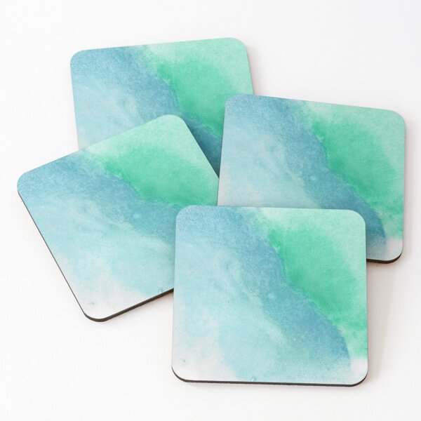 Item preview, light and dark beautiful green blue ocean waves designed and sold by The Red Shop.