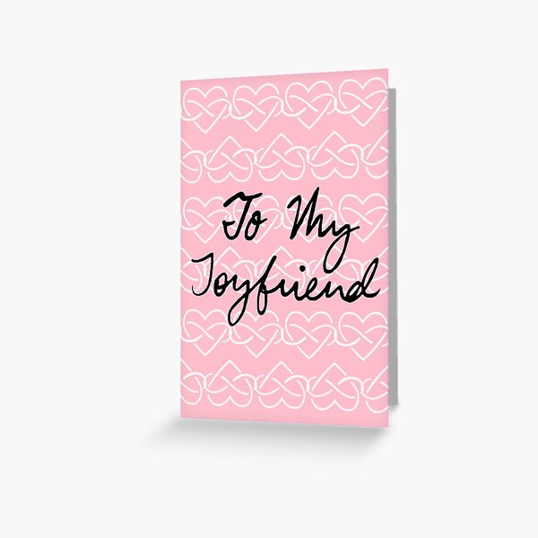 To My Joyfriend Pink Infinity Hearts Greeting Card