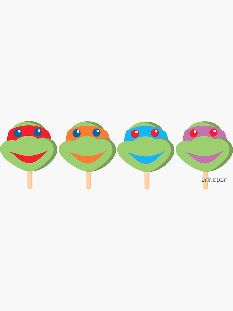 Ninja Turtle Ice Cream Bars Sticker for Sale by erinopar