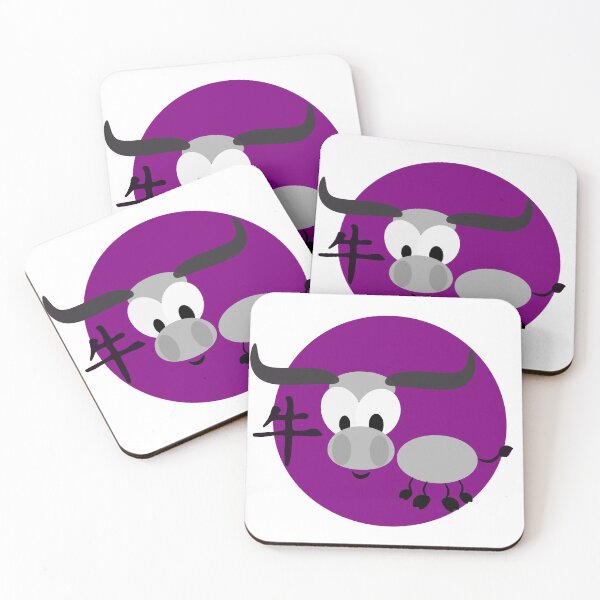 Item preview, Purple chinese horoscope ox zodiac sign  designed and sold by hyggekrog.