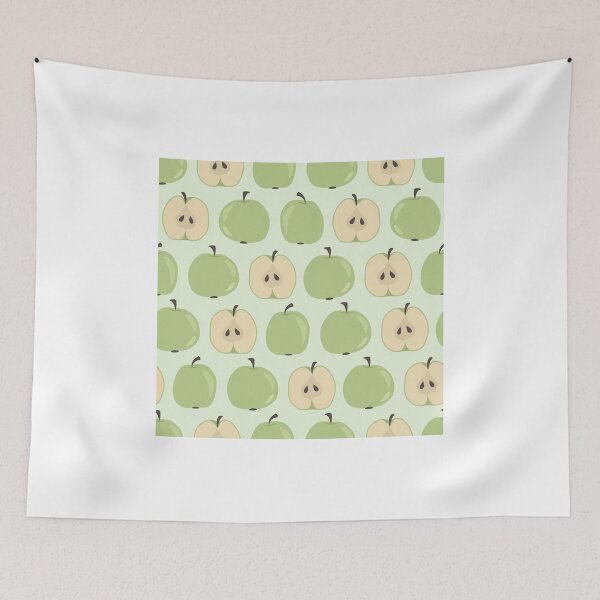 Item preview, Green apples and halfs apples. Seamless pattern. designed and sold by Xaphana.