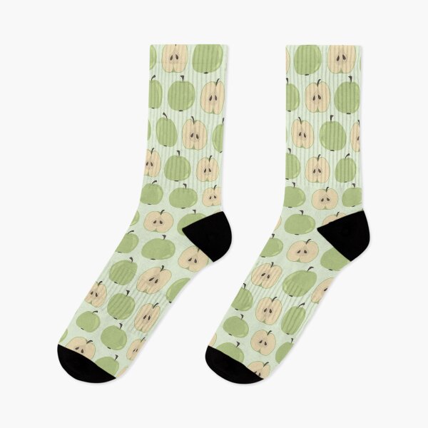Item preview, Green apples and halfs apples. Seamless pattern. designed and sold by Xaphana.