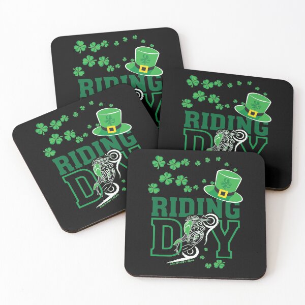 Item preview, St. Patrick's Day Monster Ride, Ducati Wheelie Design for Motorcycle Enthusiasts on dark by Etoide designed and sold by etoide.