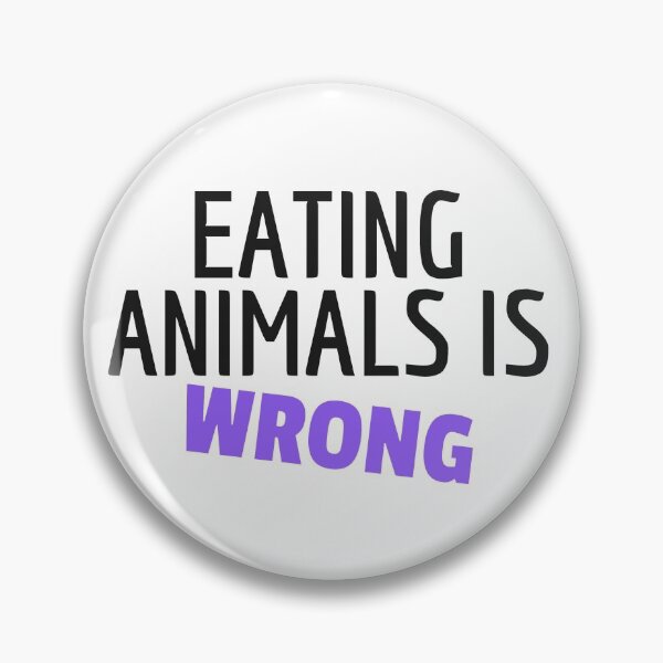 Item preview, Eating Animals Is Wrong designed and sold by curledup-cat.