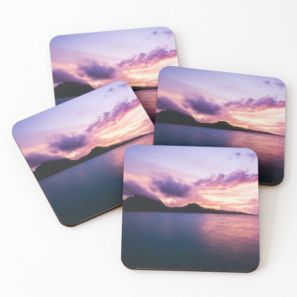 Item preview, Tropical Island Purple Ocean Sunset  designed and sold by newburyboutique.