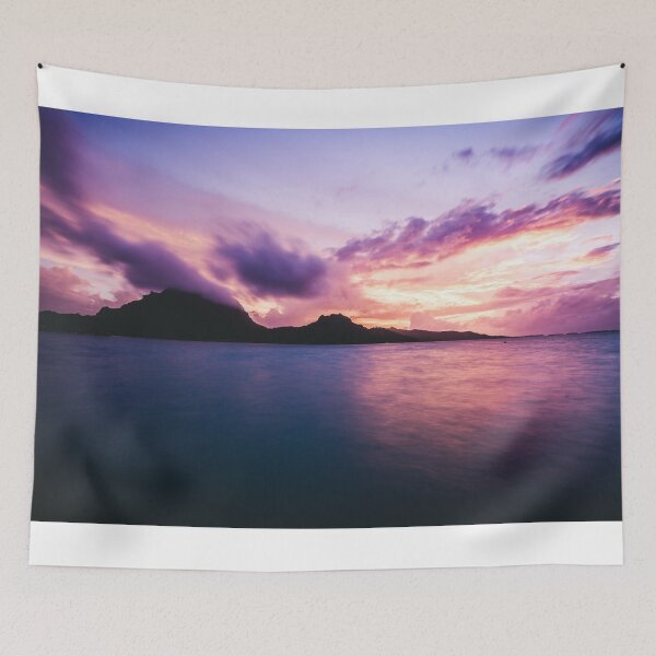 Item preview, Tropical Island Purple Ocean Sunset  designed and sold by newburyboutique.