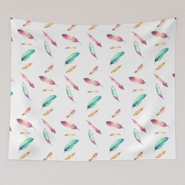 Item preview, Falling Watercolor Feathers designed and sold by LEPgoods.