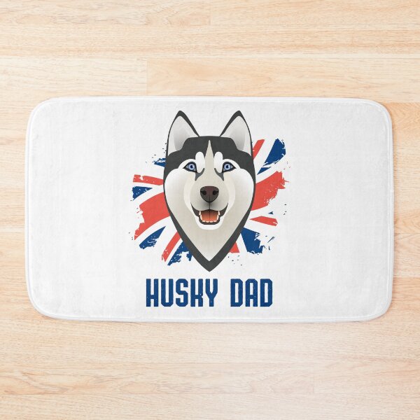 Item preview, Husky Dad with Vintage Union Jack designed and sold by Labradoodlesetc.