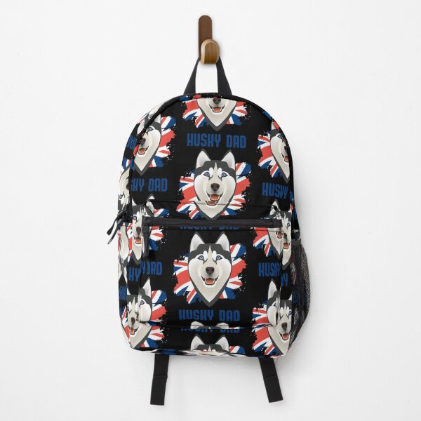 Item preview, Husky Dad with Vintage Union Jack designed and sold by Labradoodlesetc.
