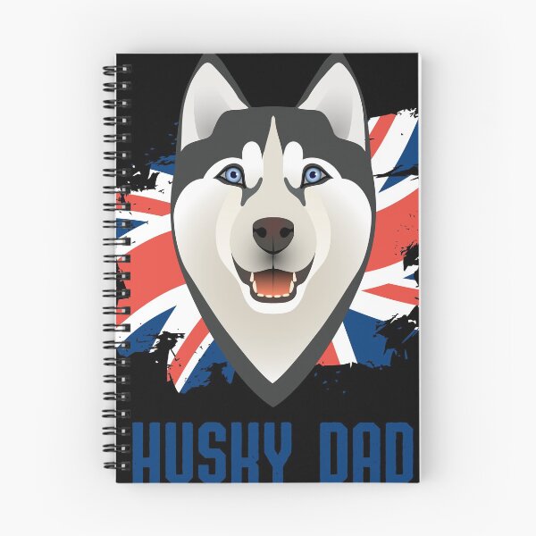 Item preview, Husky Dad with Vintage Union Jack designed and sold by Labradoodlesetc.