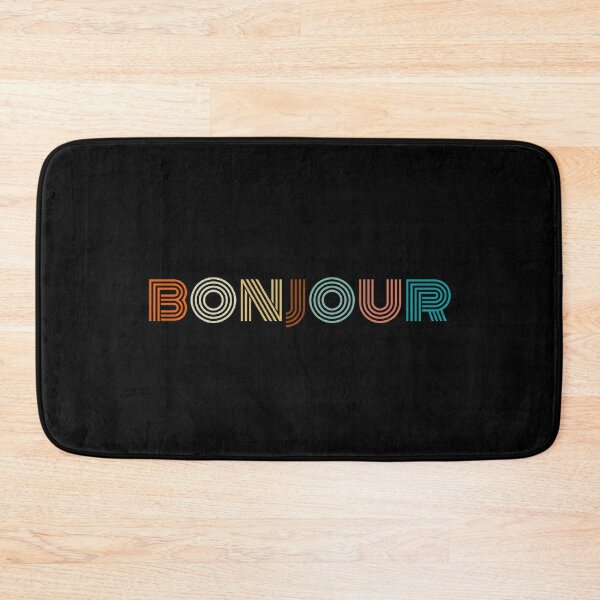 Bonjour Bath Mats Redbubble