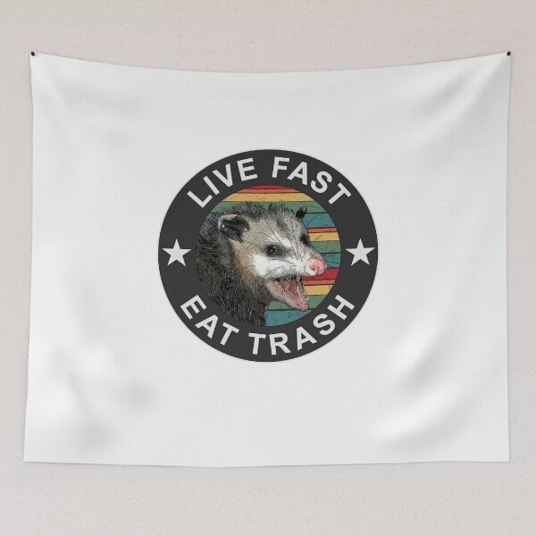 Item preview, Live Fast Eat Trash Possum designed and sold by BattleGoat.