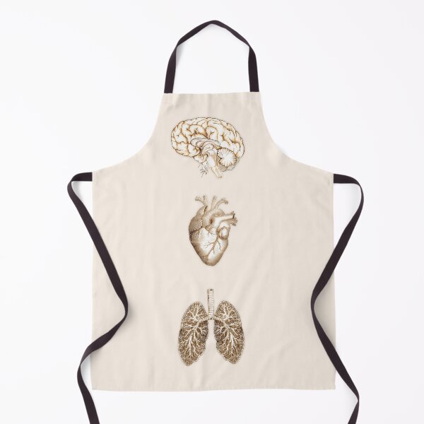 Item preview, A set of human organ, lungs, heart and brain, vintage style designed and sold by Collagedream.