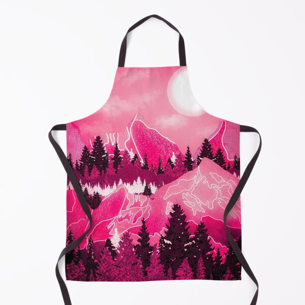 Item preview, pink mountains moon and stars designed and sold by Catherine Milchard.